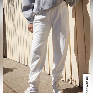 John Galt White Rosa Sweatpants